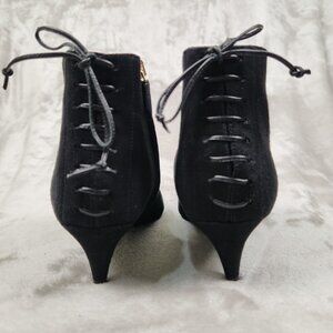 GRIGIARANCIO Suede Booties Black Made in Italy Size EU 39